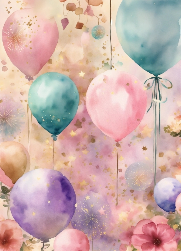 Ibm Graphic Design, Light, Azure, Balloon, Pink, Art