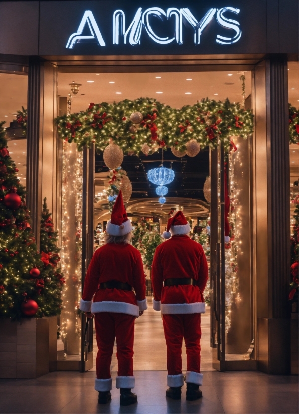 Interior Design, Red, Christmas Decoration, Christmas Ornament, Window, Hat
