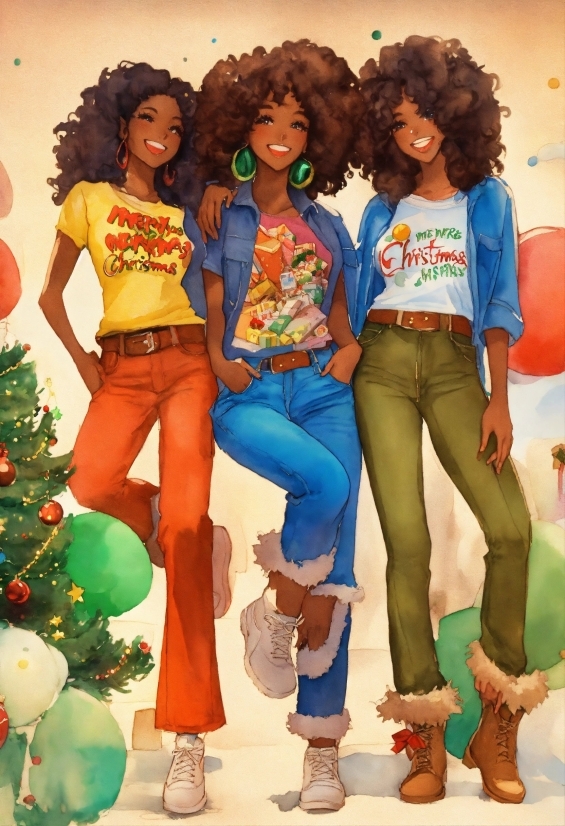 Jeans, Fashion, Christmas Tree, Thigh, Waist, Fun