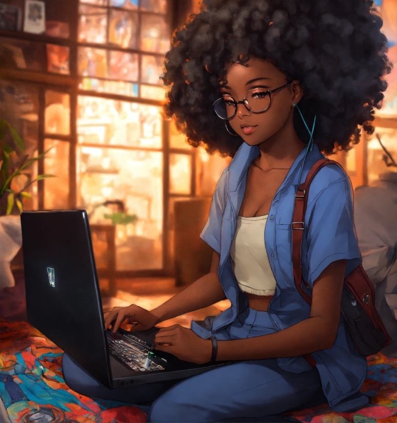 Jheri Curl, Computer, Hairstyle, Laptop, Personal Computer, Plant