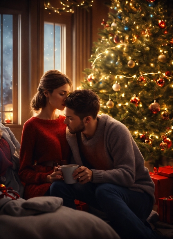 John Falter, Christmas Tree, Plant, Window, Comfort, Tree