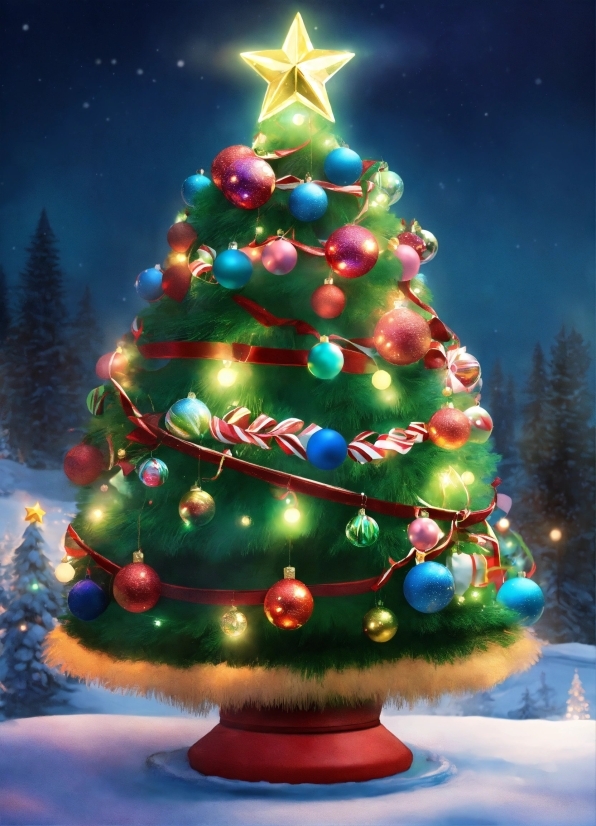 John The Baptist Painting, Christmas Tree, Christmas Ornament, Sky, World, Nature