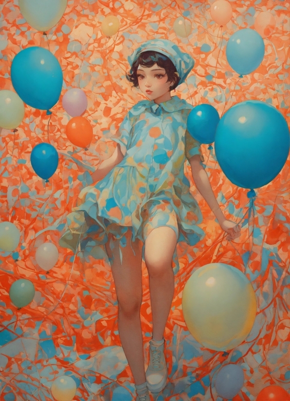 Leg, Azure, Blue, Lighting, People In Nature, Balloon