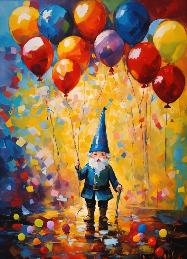 Light, Blue, Balloon, Paint, Party Supply, Art