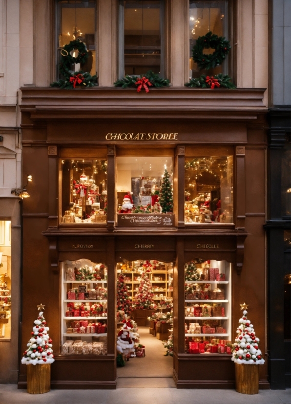 Light, Building, Fixture, Christmas Decoration, Retail, Facade