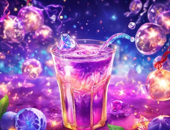 Liquid, Drinkware, Purple, Light, Ice Cube, Fluid