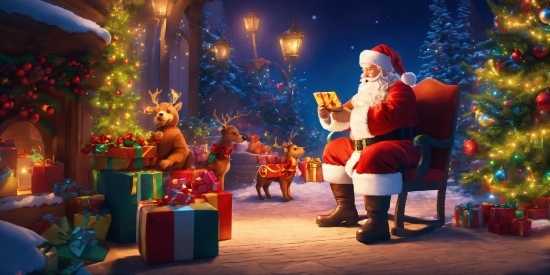 Millet The Gleaners, Vertebrate, World, Fawn, Christmas Decoration, Santa Claus