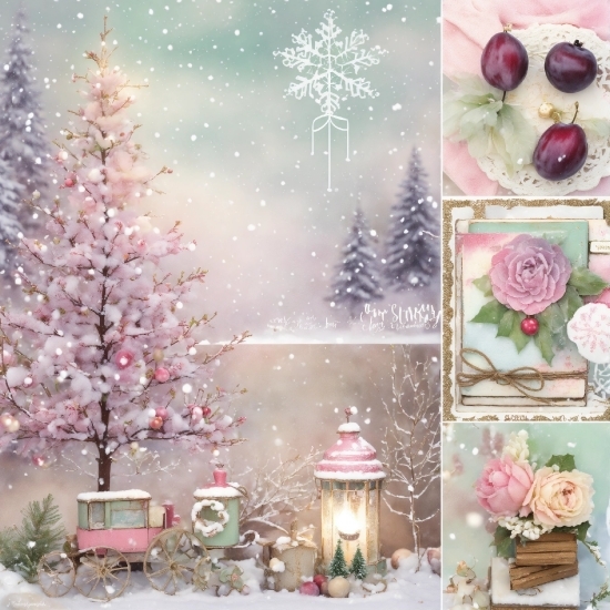 Milton Glaser Artworks, Plant, Christmas Tree, Pink, Decoration, Window