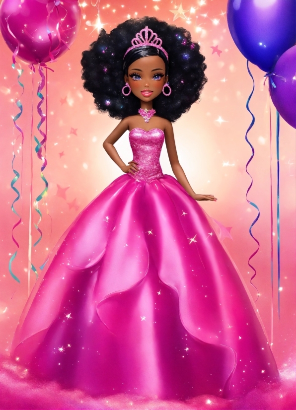 One-piece Garment, Purple, Doll, Toy, Dress, Barbie