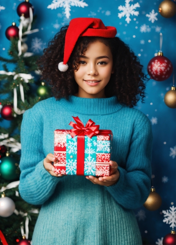 Outerwear, Smile, Photograph, Facial Expression, White, Christmas Ornament