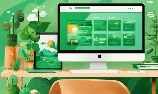 Paper Background Freepik, Computer, Personal Computer, Green, Computer Monitor, Table
