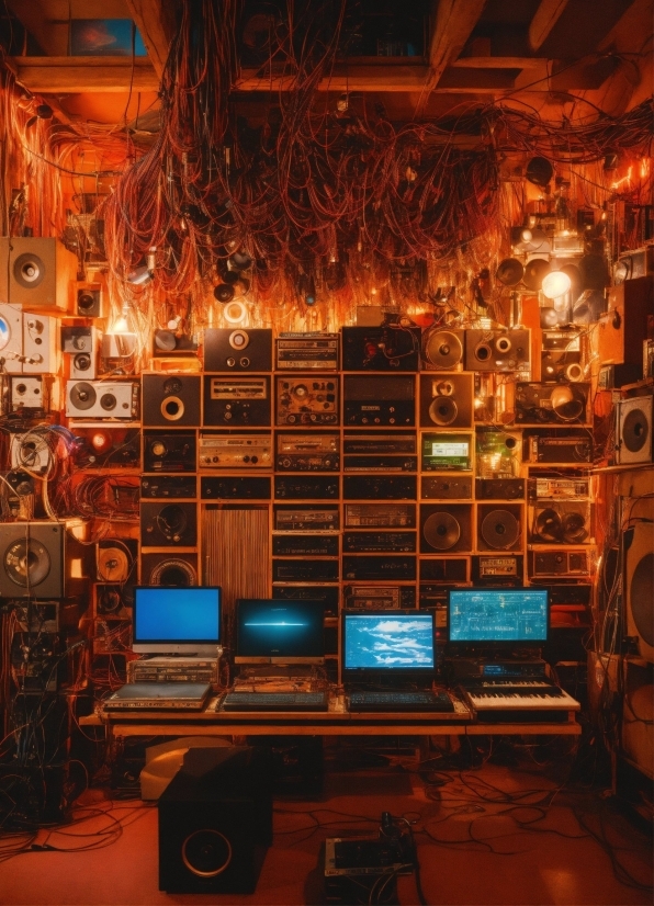 Personal Computer, Electricity, Computer, Computer Keyboard, Audio Equipment, Wood