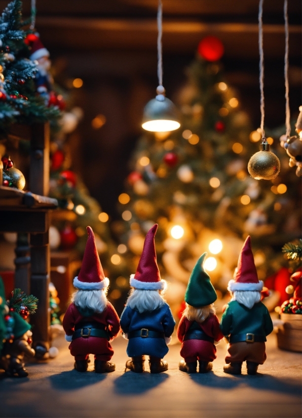 Photograph, Christmas Ornament, Light, Green, Tree, Lighting