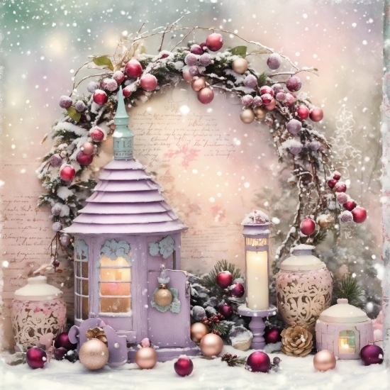 Photograph, Christmas Ornament, White, Branch, Twig, Lighting