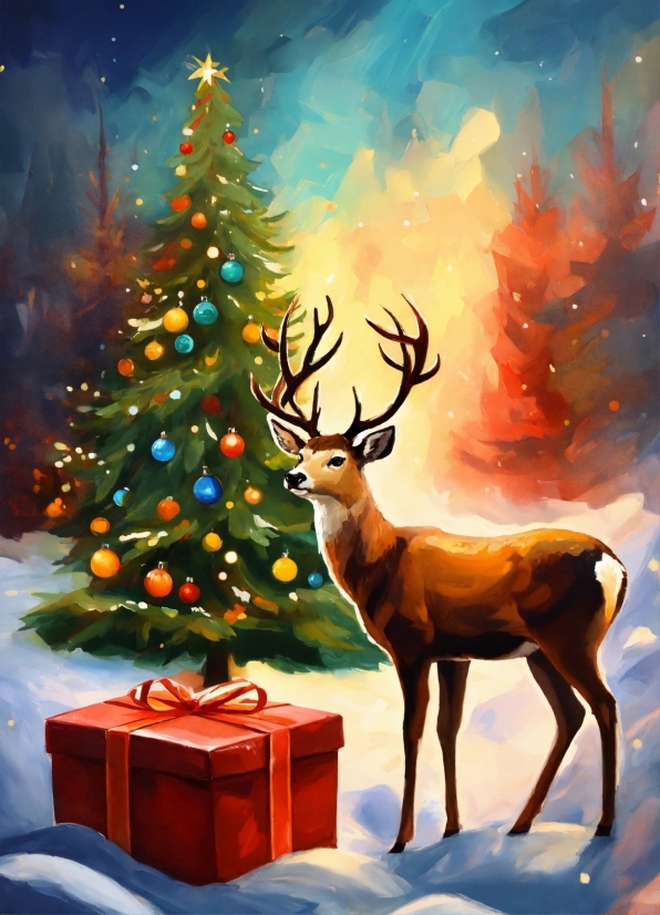 Photograph, Christmas Tree, Light, Nature, Christmas Ornament, Branch