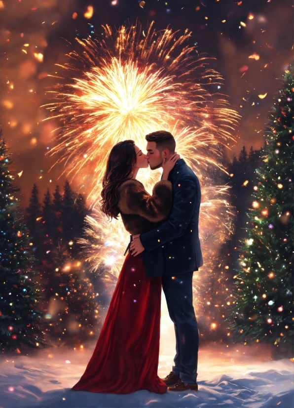 Photograph, Fireworks, People In Nature, Light, Bride, Flash Photography