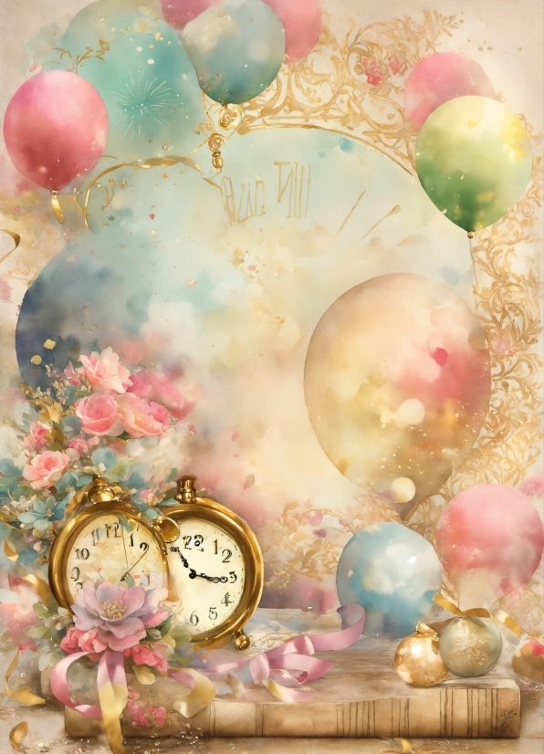 Pink, Clock, Art, Creative Arts, Ornament, Event