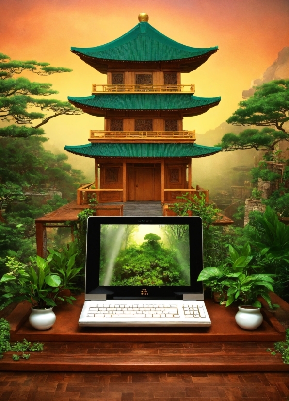 Plant, Botany, Leaf, Building, Chinese Architecture, Pagoda