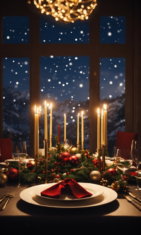 Plant, Candle, Decoration, Christmas Ornament, Tableware, Interior Design