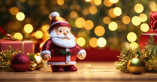 Plant, Christmas Ornament, Santa Claus, Toy, Happy, Christmas Decoration