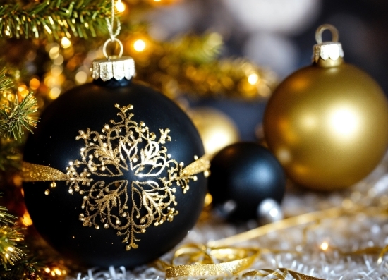 Plant, Christmas Tree, Christmas Ornament, Gold, Holiday Ornament, Tree