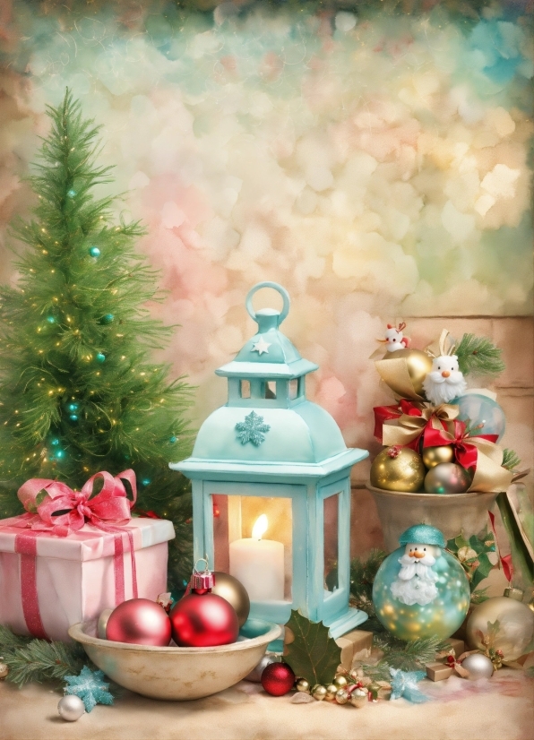 Plant, Christmas Tree, Green, Blue, Christmas Ornament, Toy