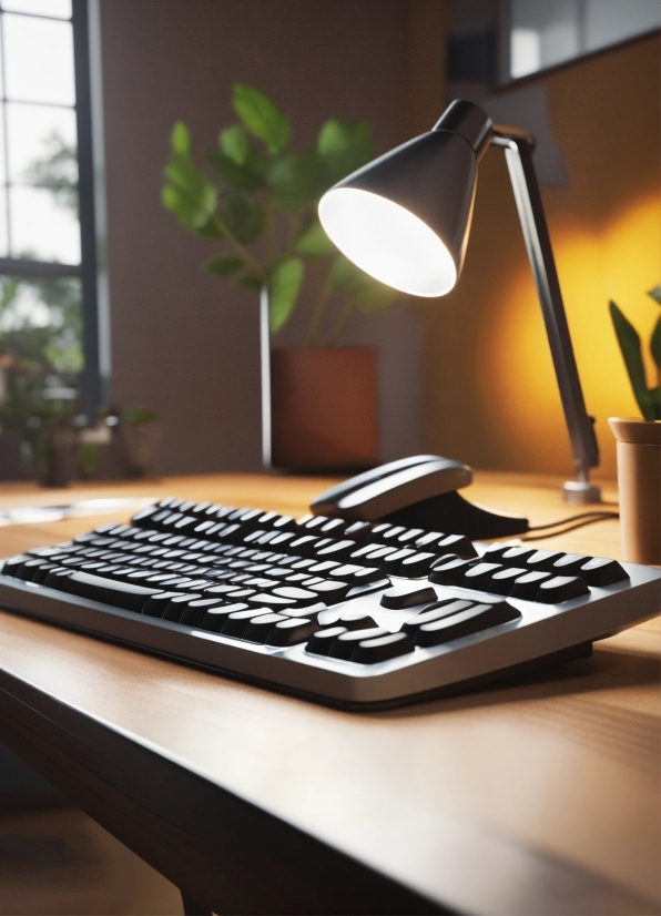 Plant, Computer Keyboard, Table, Peripheral, Input Device, Space Bar