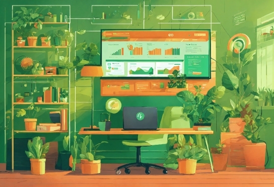 Plant, Houseplant, Flowerpot, Green, Table, Organism