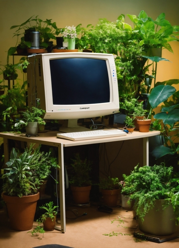 Plant, Television, Output Device, Computer Monitor, Houseplant, Botany