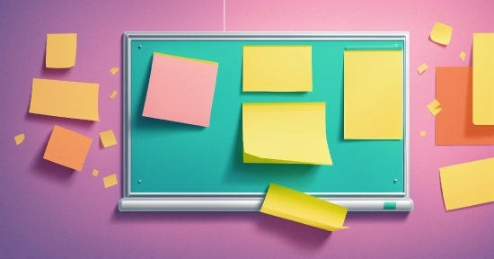 Post-it Note, Rectangle, Material Property, Font, Magenta, Art