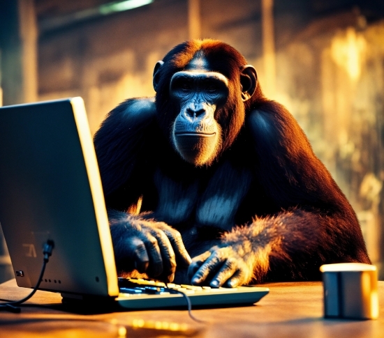Primate, Computer, Personal Computer, Laptop, Organism, Terrestrial Animal