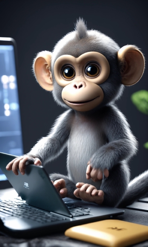 Primate, Product, Computer, Toy, Laptop, Organism