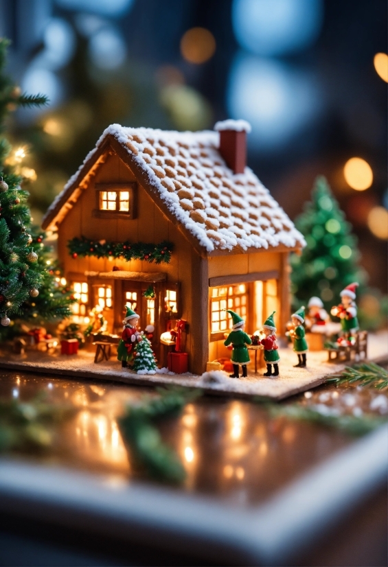 Property, Christmas Tree, Window, Plant, Light, Wood
