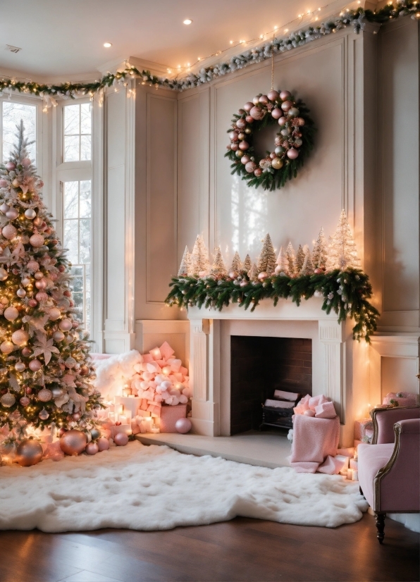 Property, Decoration, Plant, Christmas Tree, Orange, Interior Design