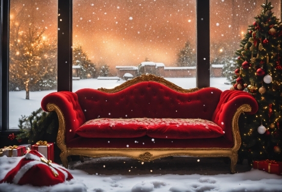Property, Furniture, Couch, Light, Decoration, Snow