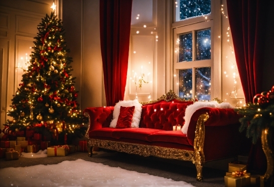 Property, Furniture, Decoration, Christmas Tree, Light, Interior Design
