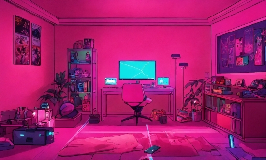 Purple, Building, Interior Design, Personal Computer, Living Room, Computer