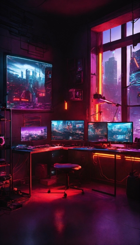 Purple, Interior Design, Table, Entertainment, Magenta, Visual Effect Lighting