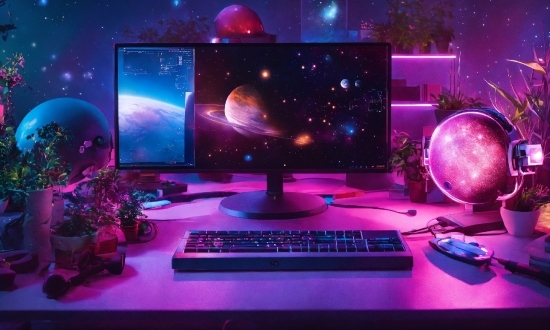 Purple, Personal Computer, Light, World, Computer, Entertainment
