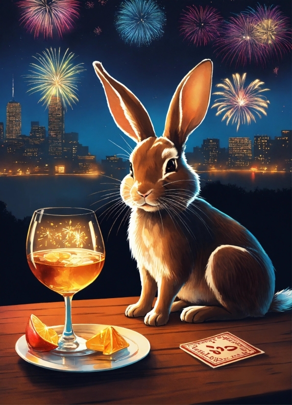 Rabbit, Fireworks, Tableware, Rabbits And Hares, Hare, Fawn