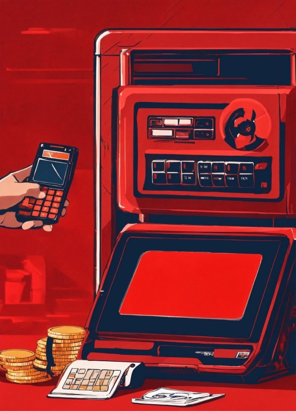 Red, Cassette Deck, Technology, Electronic Device, Rectangle, Recreation