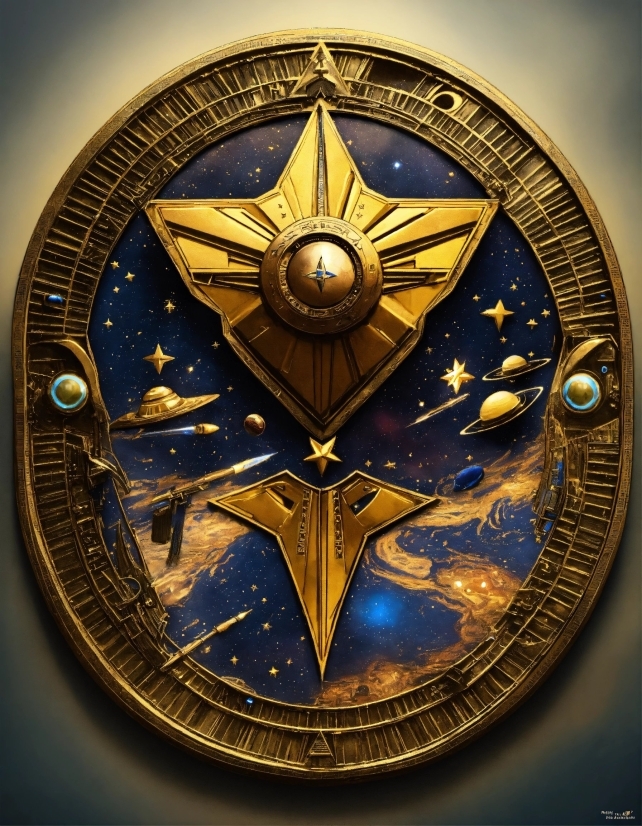 Shield, Badge, Crest, Art, Symmetry, Font