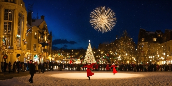 Sky, Christmas Tree, Nature, Fireworks, World, Christmas Decoration