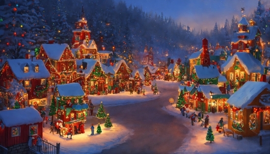 Sky, World, Snow, Building, Christmas Decoration, Leisure