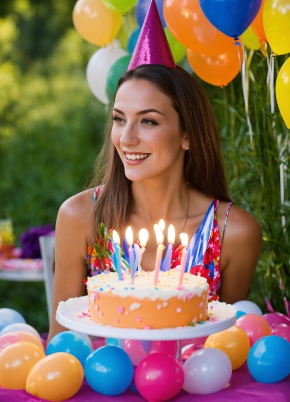 Smile, Candle, Food, Cake Decorating, Cake, Balloon