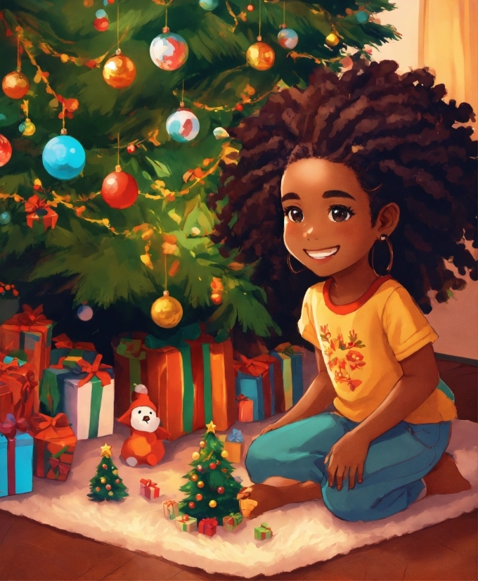 Smile, Christmas Tree, Green, Christmas Ornament, Plant, Toy