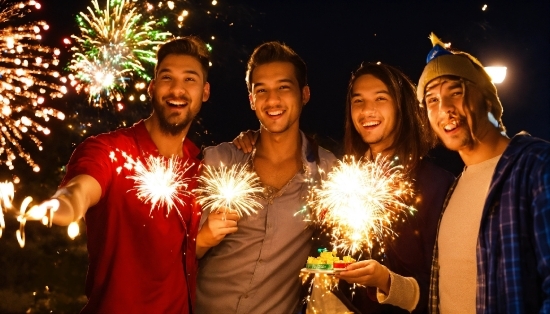 Smile, Fireworks, Celebrating, Happy, Gesture, T-shirt