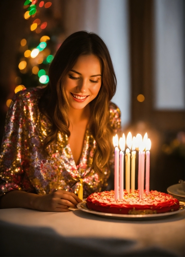 Smile, Food, Candle, Birthday Candle, Christmas Tree, Cake Decorating