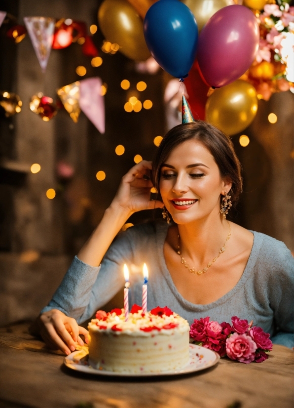 Smile, Food, Hand, Candle, Photograph, Cake Decorating