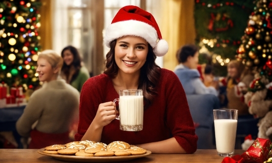 Smile, Food, Tableware, White, Christmas Tree, Cup
